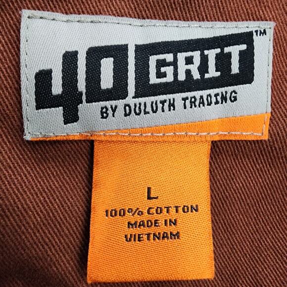 Duluth Trading Women's 40 Grit Work Shirt Brown Standard Fit Long Sleeve Large - Picture 7 of 8
